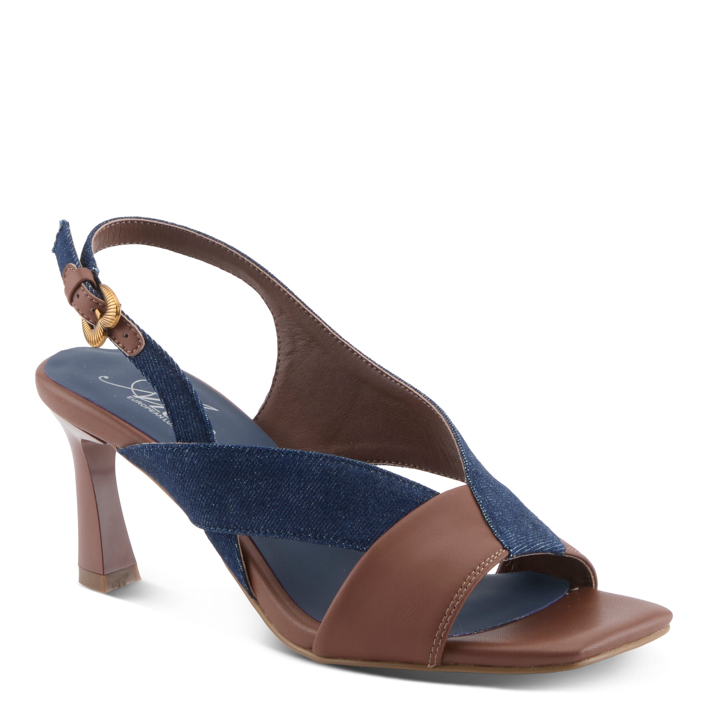 Azura Aboveall women's sandal in beige multi with leather upper and buckle detail