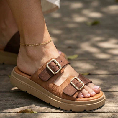Eric Michael Alana Women’s Platform Leather Sandal