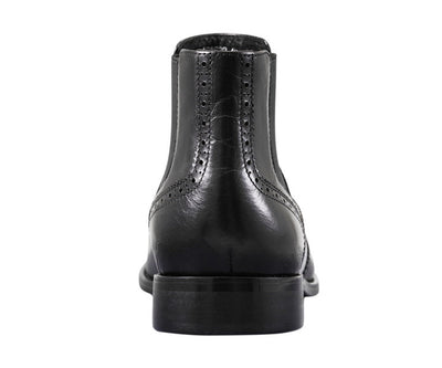 Asher Green AG2632 Men’s Black and White Leather Chelsea Boots