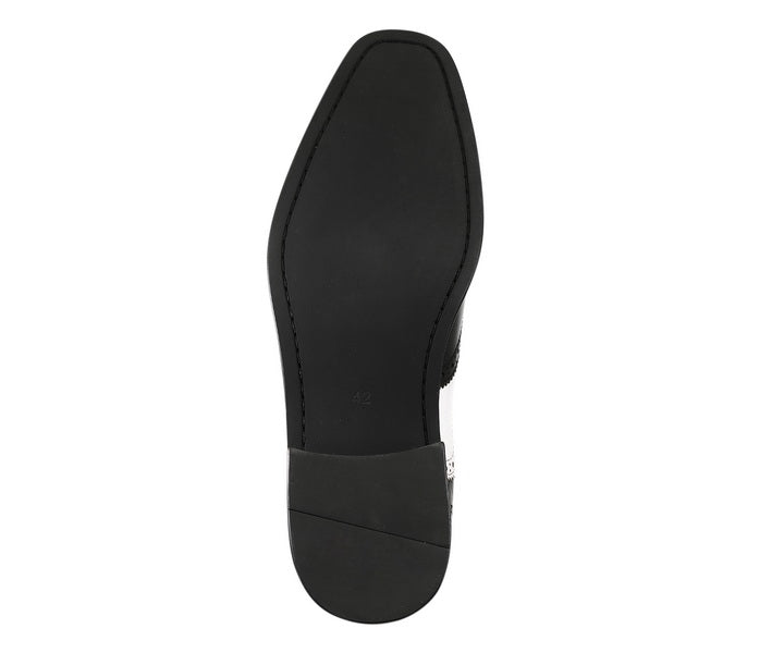 Asher Green AG2632 Men’s Black and White Leather Chelsea Boots