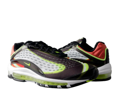 Nike Air Max Deluxe Men Running Sneakers Black/Volt-Habanero Red-White