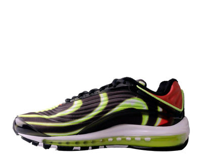 Nike Air Max Deluxe Men Running Sneakers Black/Volt-Habanero Red-White
