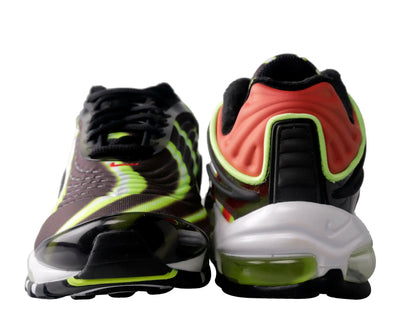 Nike Air Max Deluxe Men Running Sneakers Black/Volt-Habanero Red-White