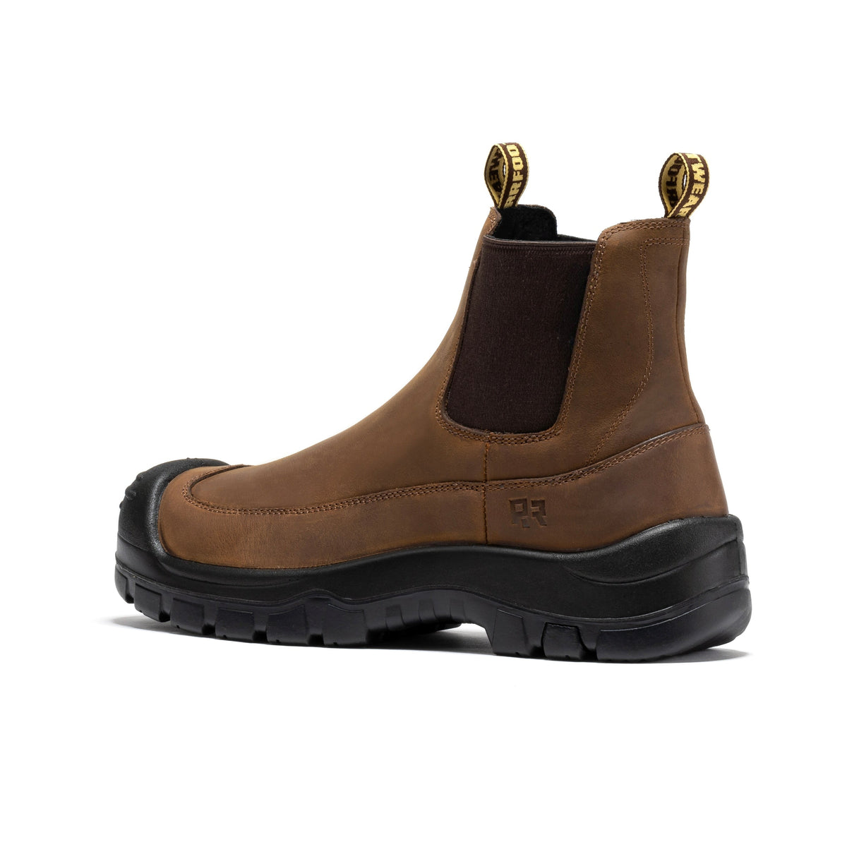 ROCKROOSTER Woodland Brown 6 inch Composite Toe Pull-on Leather Work Boots AK664 – product view 2