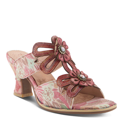 L'Artiste L'ARTISTE ALANIA-GARDEN SANDALS sandal in grey multi with handcrafted leather design