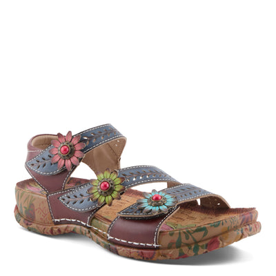 L'Artiste L'ARTISTE ANEWTRIO SANDALS sandal in grey multi with handcrafted leather design