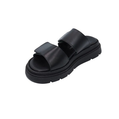 Eric Michael Aria Women’s Leather Dual-Strap Sandal