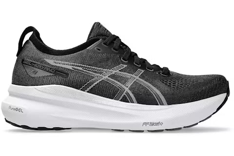 ASICS GEL-KAYANO 31 Narrow Womens Running Shoes — Black/Pure Silver