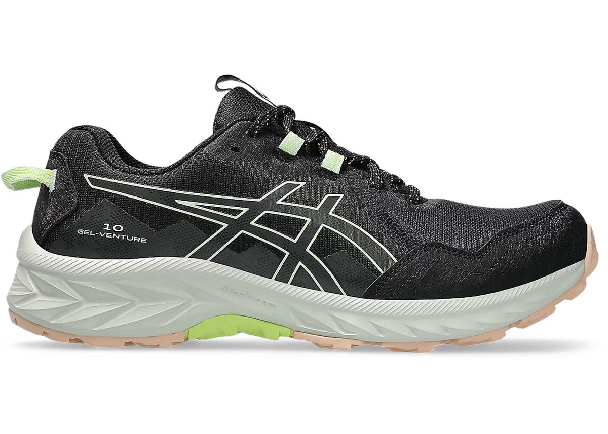 ASICS GEL-VENTURE 10 Womens Trail Running Shoes — Black/Whisper Green