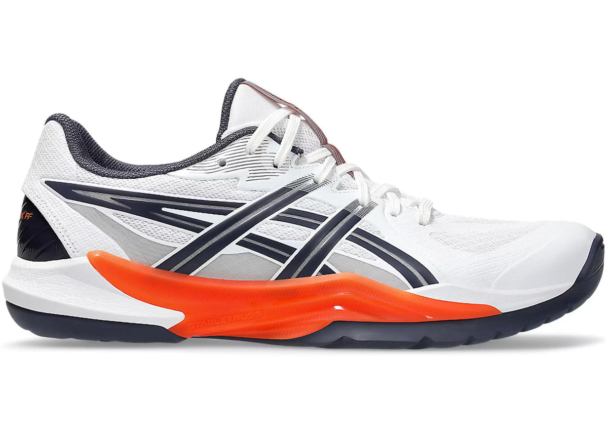 ASICS POWERBREAK FF Mens Pickleball Shoes — White/Nova Orange