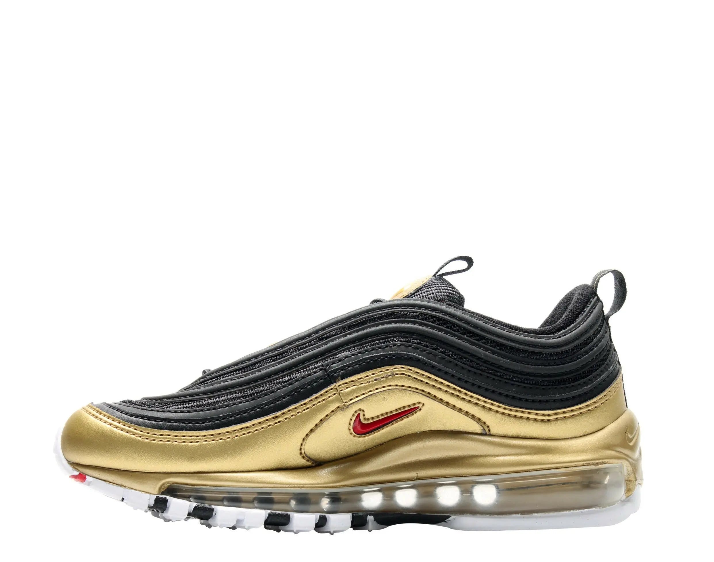 Nike Air Max 97 QS Men Running Sneakers Black/Metallic Gold
