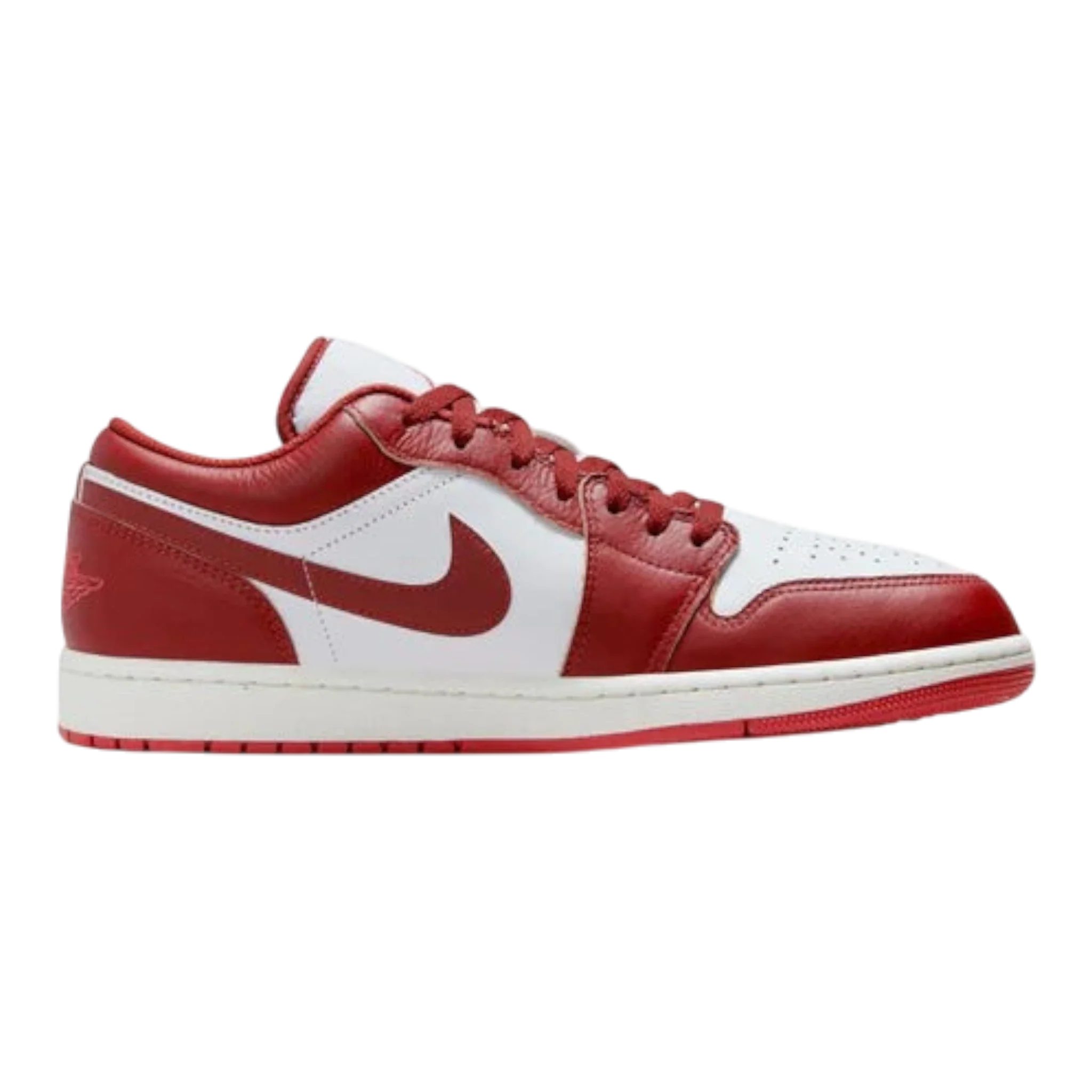 Nike Air Jordan 1 Low SE Men's Sneakers — White/Dune Red Low-Top