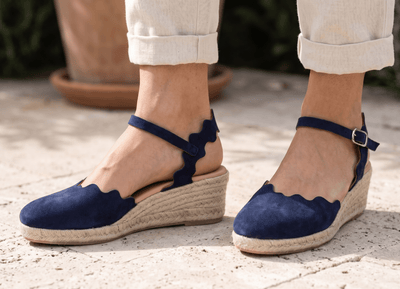 Eric Michael Abilene Spanish Suede Espadrille Wedge