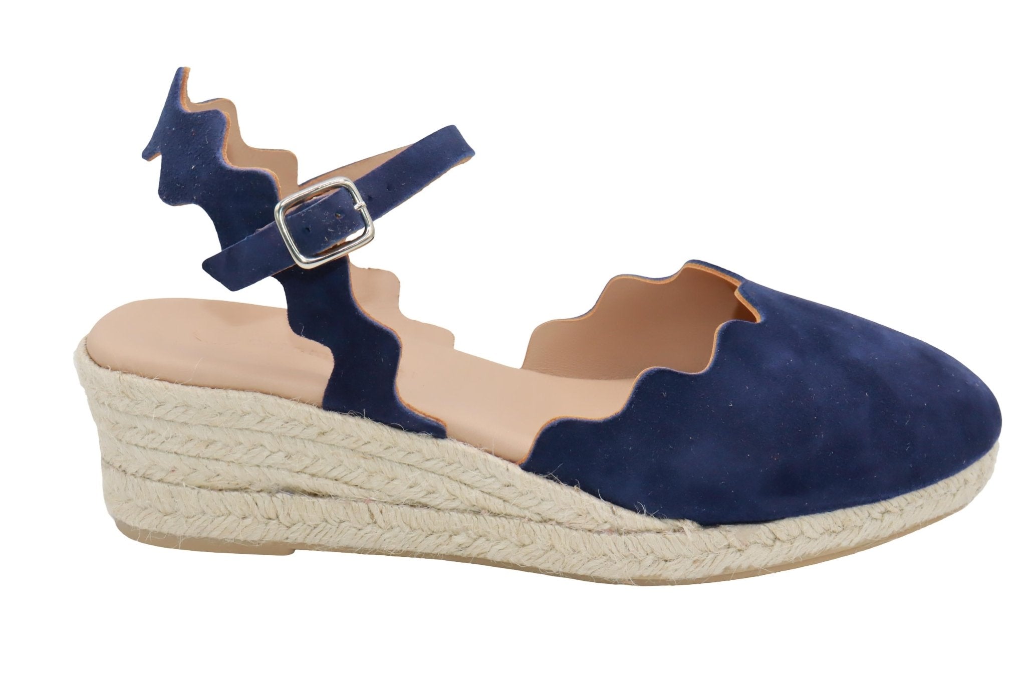 Eric Michael Abilene Spanish Suede Espadrille Wedge