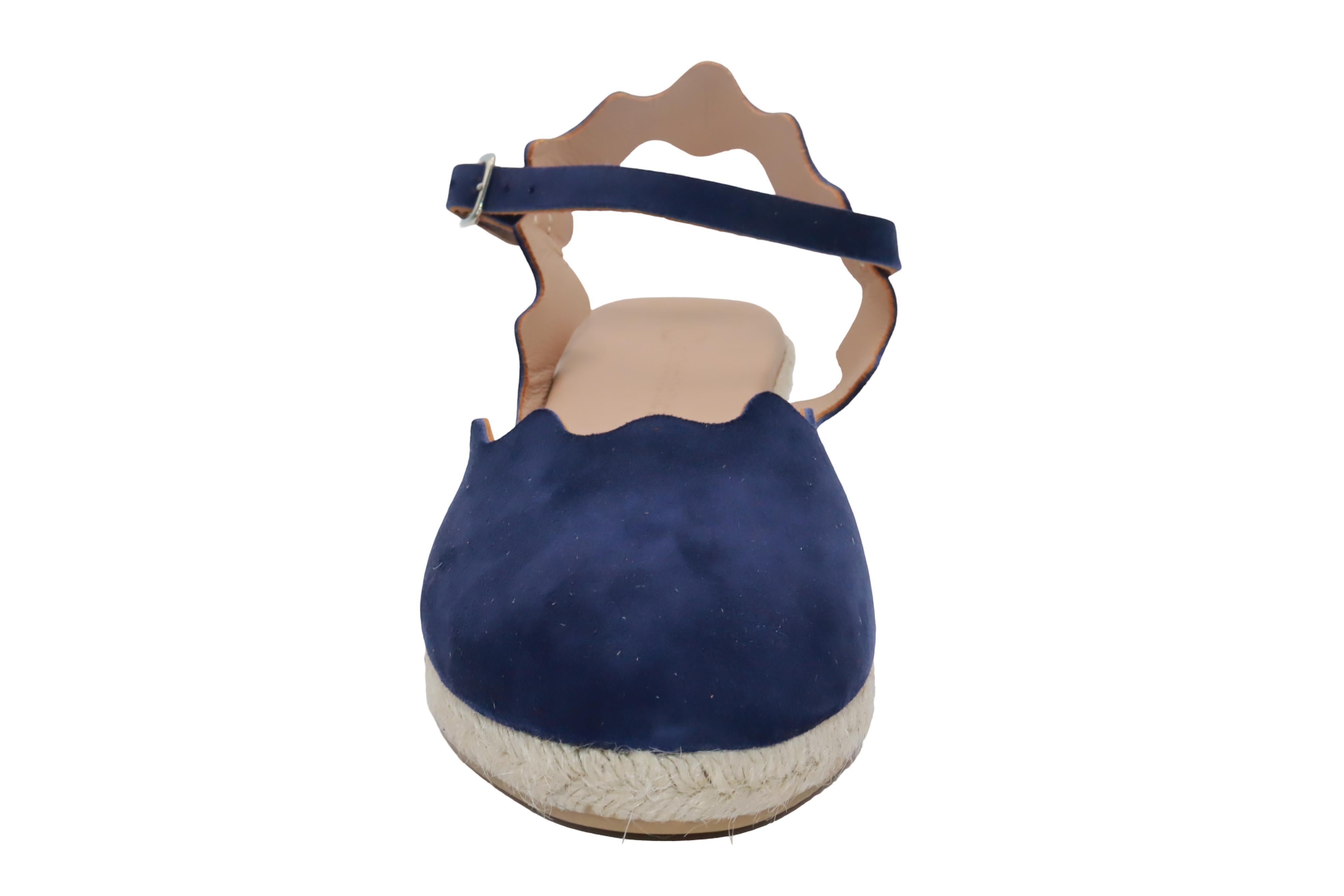 Eric Michael Abilene Spanish Suede Espadrille Wedge