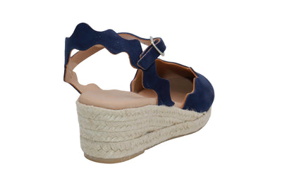 Eric Michael Abilene Spanish Suede Espadrille Wedge