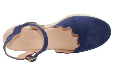 Eric Michael Abilene Spanish Suede Espadrille Wedge