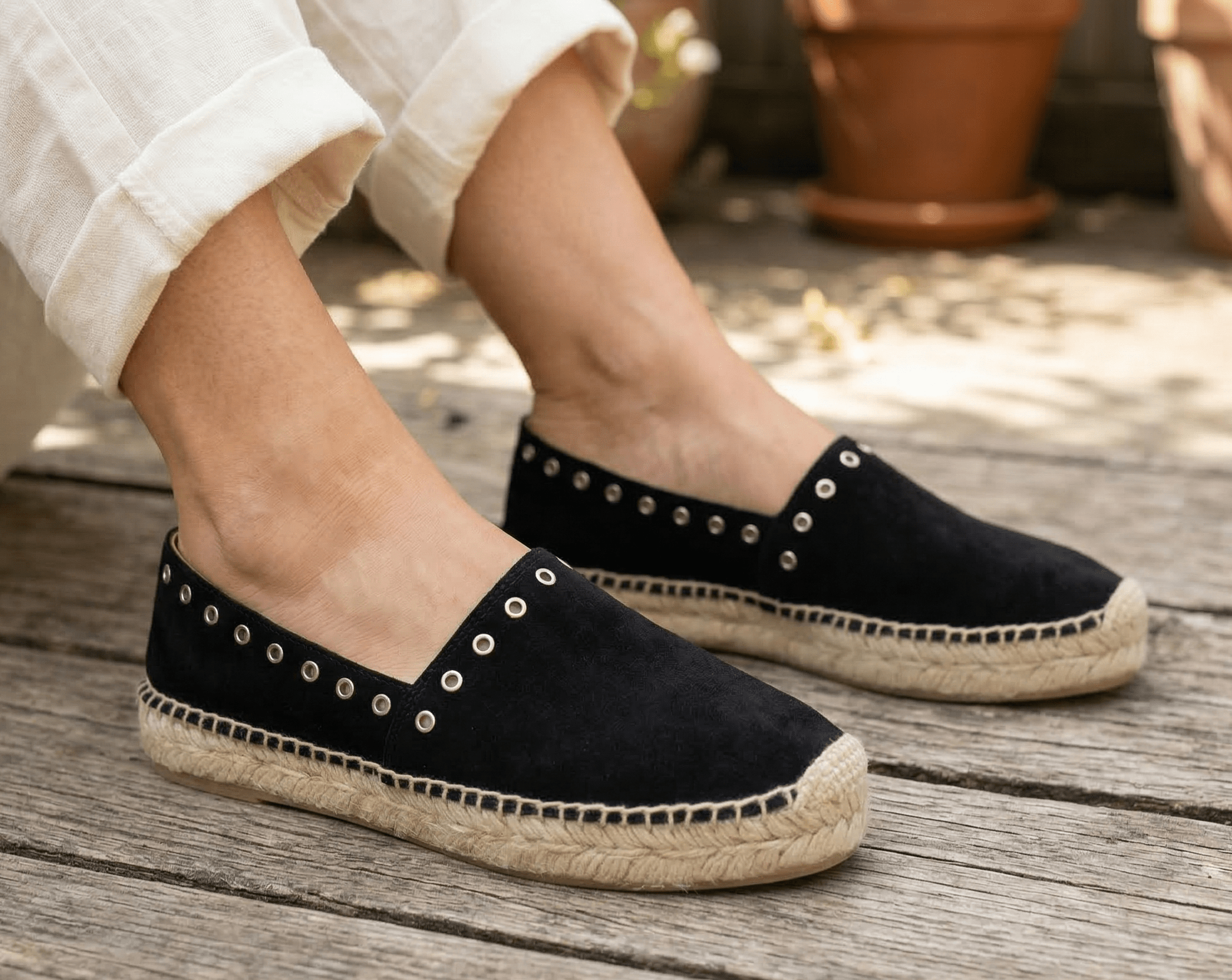 Eric Michael Addison Suede Grommet Womens Sandal