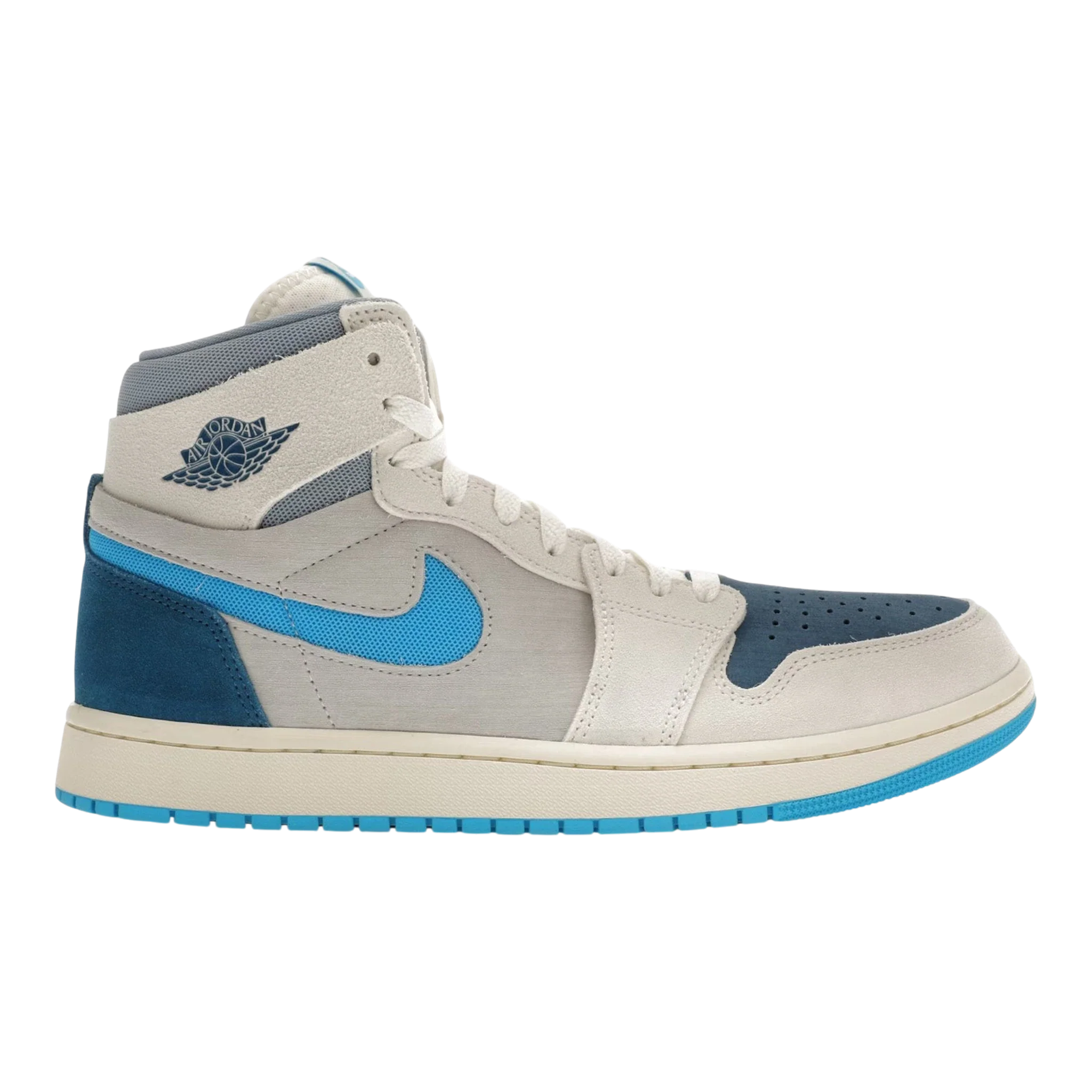 Nike Air Jordan 1 Zoom CMFT 2 Men's Sneakers — Sail/Dark Powder Blue High-Top