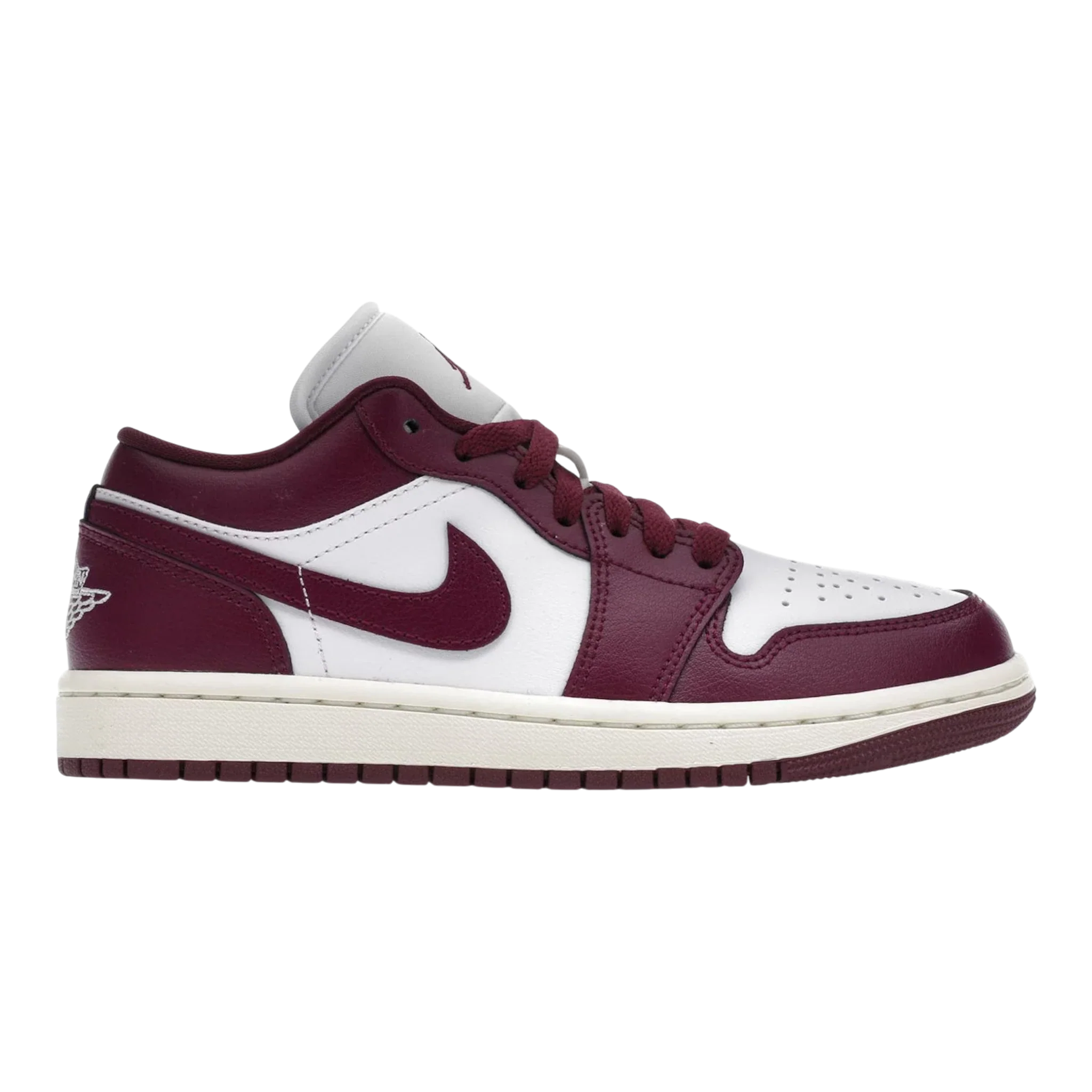 Nike Air Jordan 1 Low Women's Sneakers — Sail/Bordeaux Low-Top