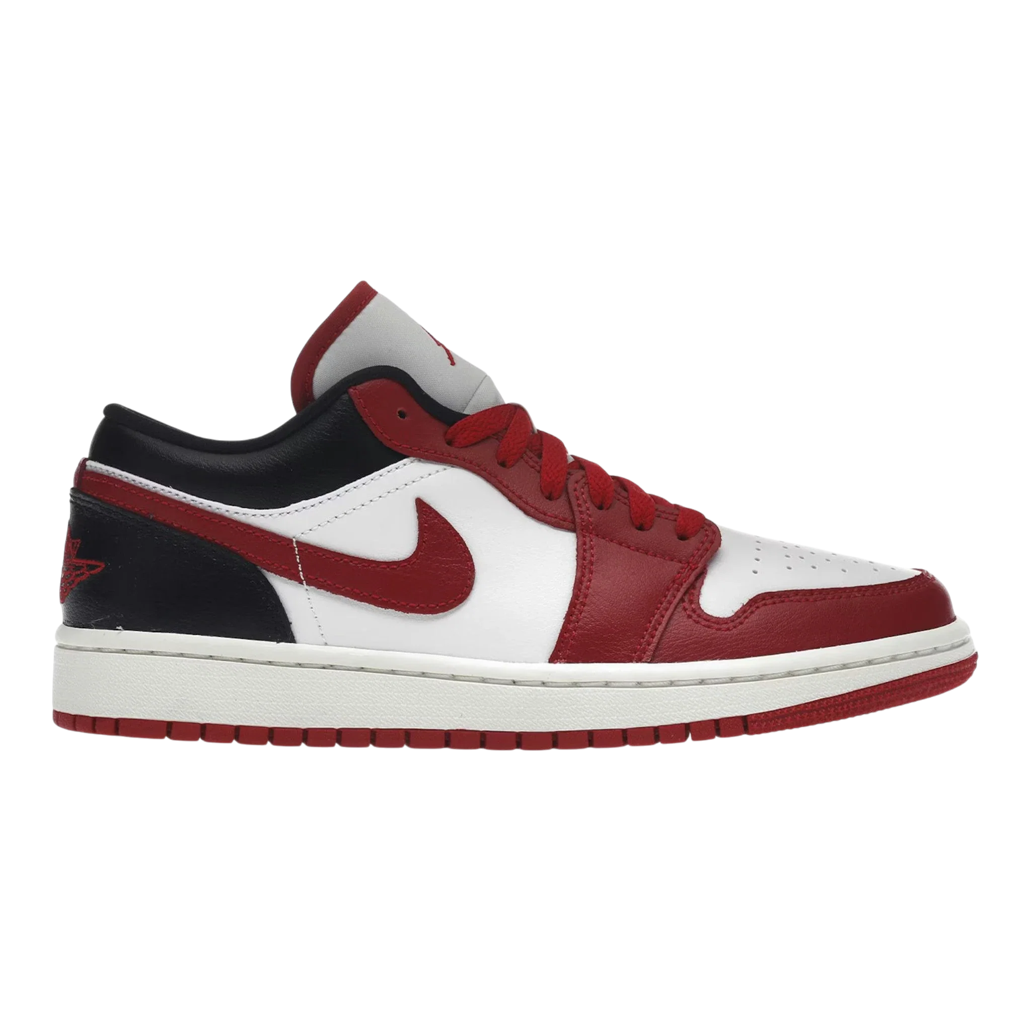 Nike Air Jordan 1 Low Women's Sneakers — White/Gym Red/Black Low-Top