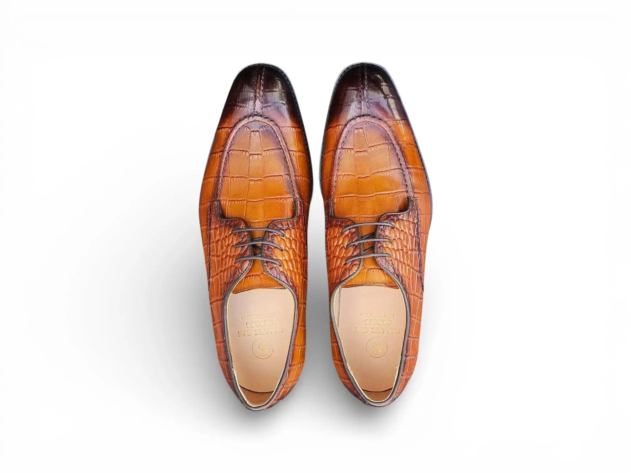 Allen II Embossed Split Toe Derby Carrucci Shoes Men's