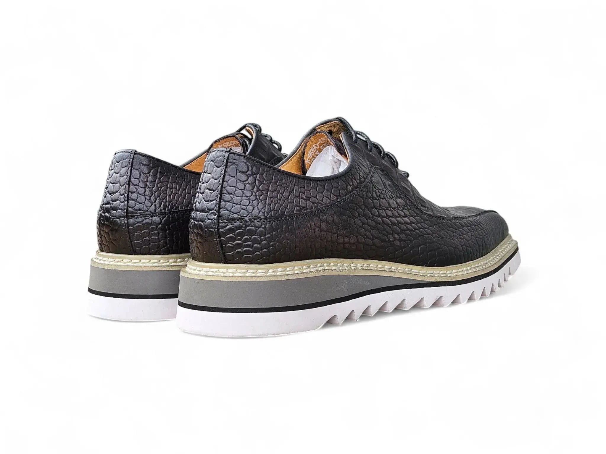 Carrucci Shoes Hybrid Alligator Embossed Derby Men’s Leather KS550 05E view 8