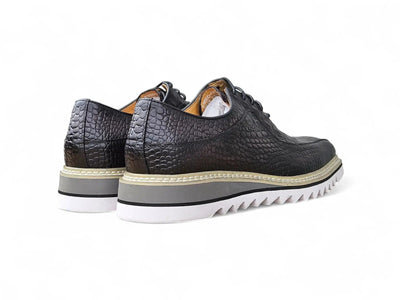 Carrucci Shoes Hybrid Alligator Embossed Derby Men’s Leather KS550 05E view 8