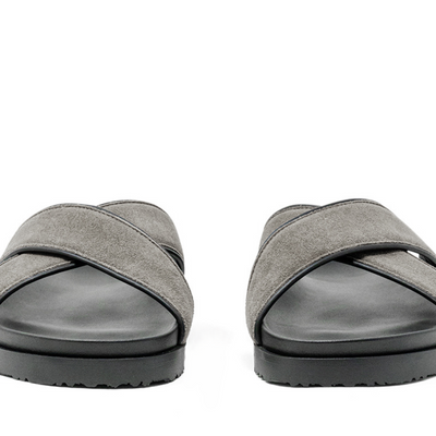 Del Toro Shoes Men's Grigio Amalfi Crossover Sandal