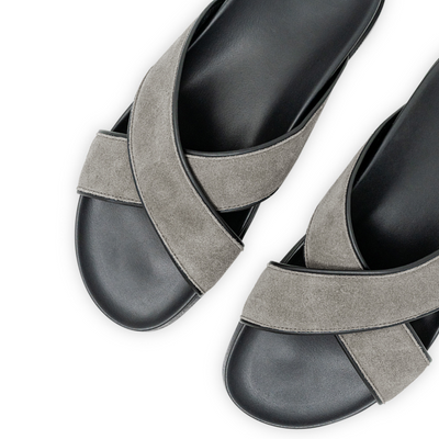 Del Toro Shoes Men's Grigio Amalfi Crossover Sandal