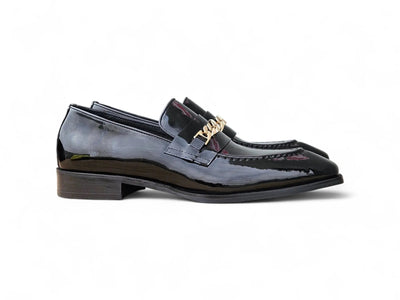 Carrucci Shoes Ks Amber Patent Leather Chain Loafer Patent Leather Amber KS303 06P view 12