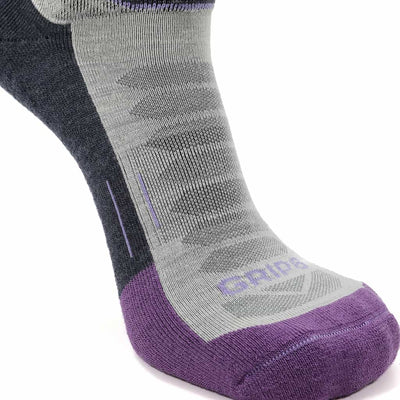 3 Pack Amethyst - Run Ankle Midweight Merino Wool Sock