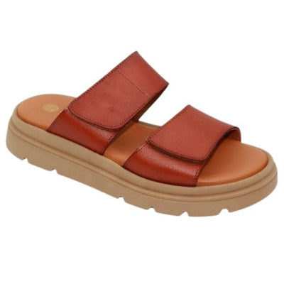 Eric Michael Aria Women’s Leather Dual-Strap Sandal