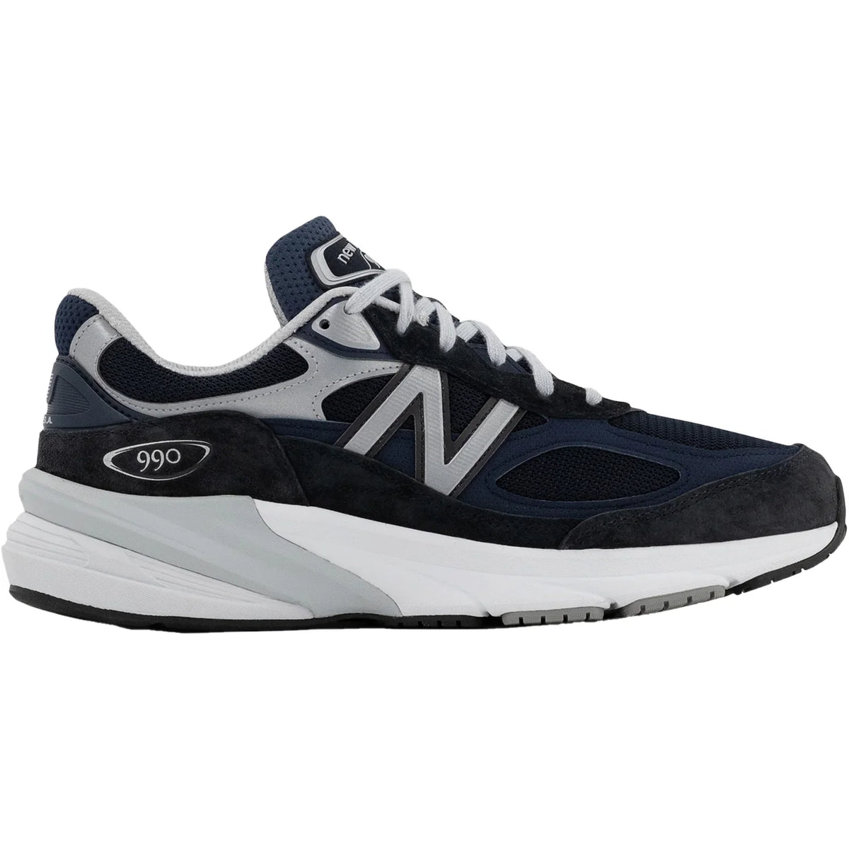 New Balance 990v6 Made in USA Men's Sneakers (4E width) — Navy Suede Low-Top