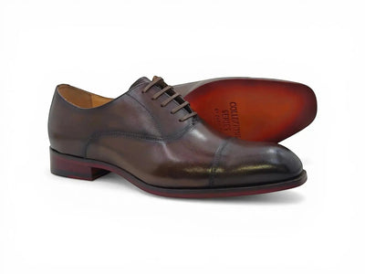 Avon Cap Toe Oxford in Leather Sole Carrucci Shoes Men's