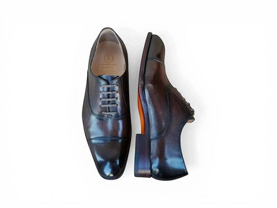 Avon Cap Toe Oxford in Leather Sole Carrucci Shoes Men's