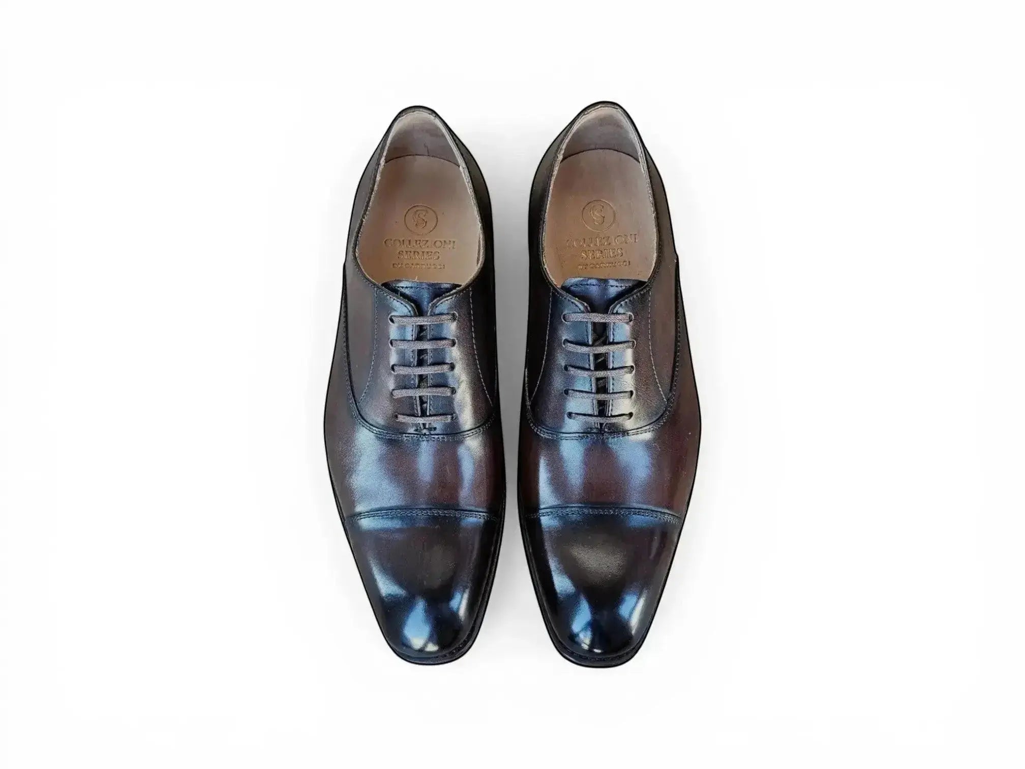 Avon Cap Toe Oxford in Leather Sole Carrucci Shoes Men's