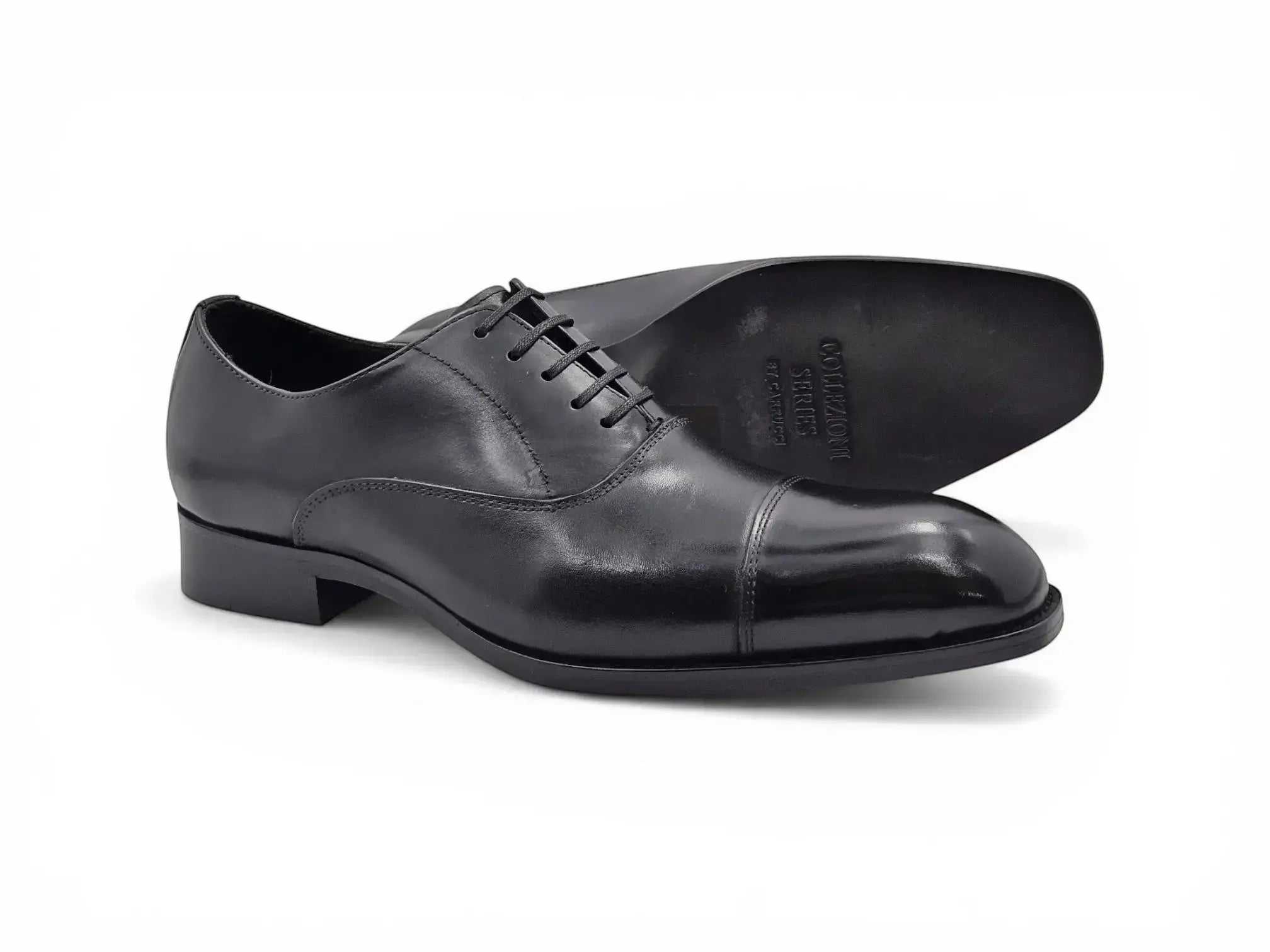 Avon Cap Toe Oxford in Leather Sole Carrucci Shoes Men's