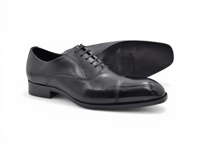 Avon Cap Toe Oxford in Leather Sole Carrucci Shoes Men's