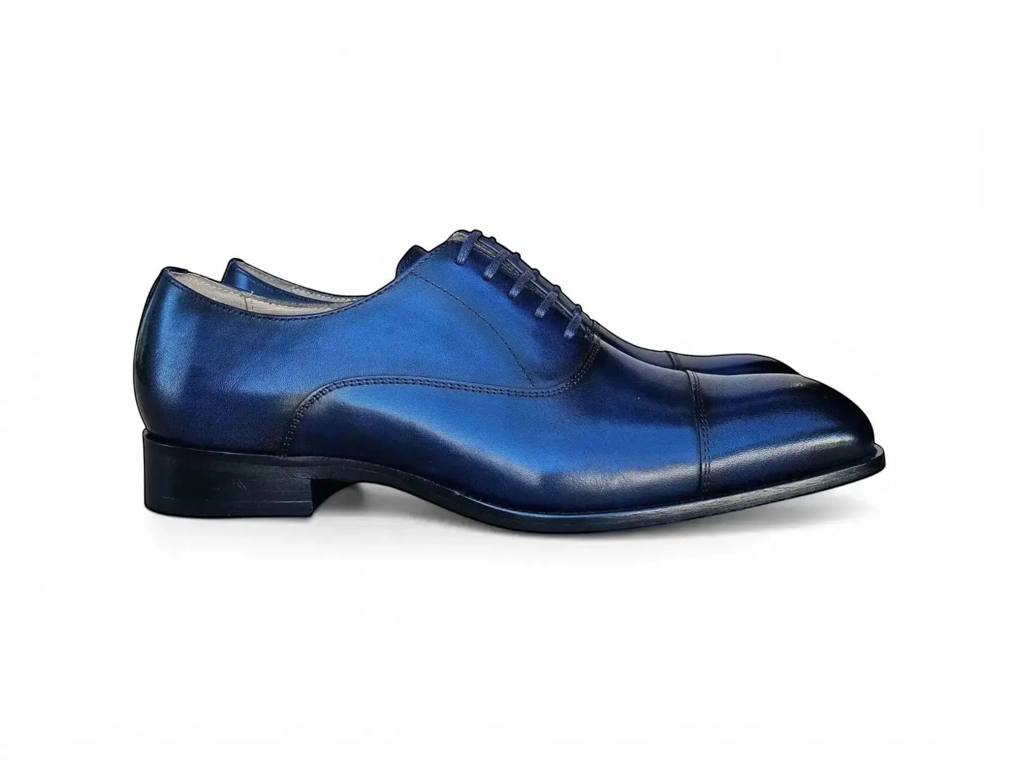 Avon Cap Toe Oxford in Leather Sole Carrucci Shoes Men's