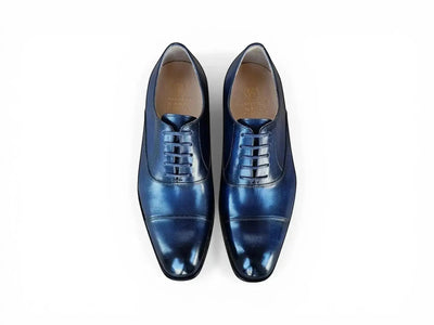Avon Cap Toe Oxford in Leather Sole Carrucci Shoes Men's