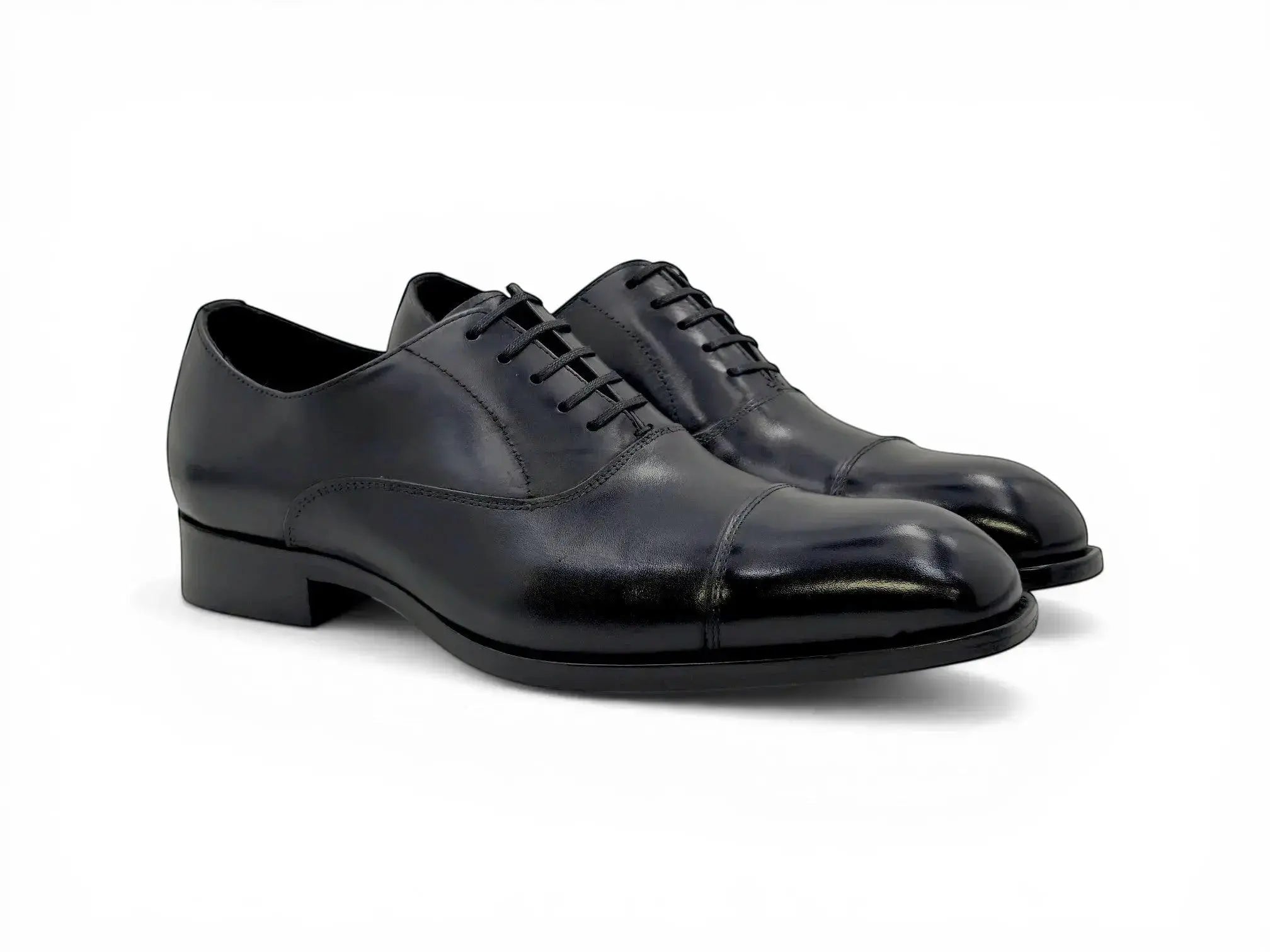 Avon Cap Toe Oxford in Leather Sole Carrucci Shoes Men's
