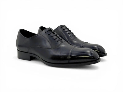Avon Cap Toe Oxford in Leather Sole Carrucci Shoes Men's
