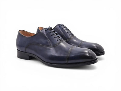 Avon Cap Toe Oxford in Leather Sole Carrucci Shoes Men's