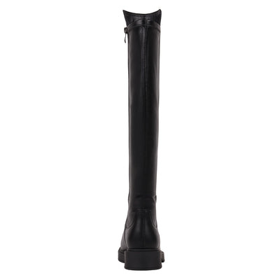 Women's Ayla Classic Black Vegan Leather Riding Boots