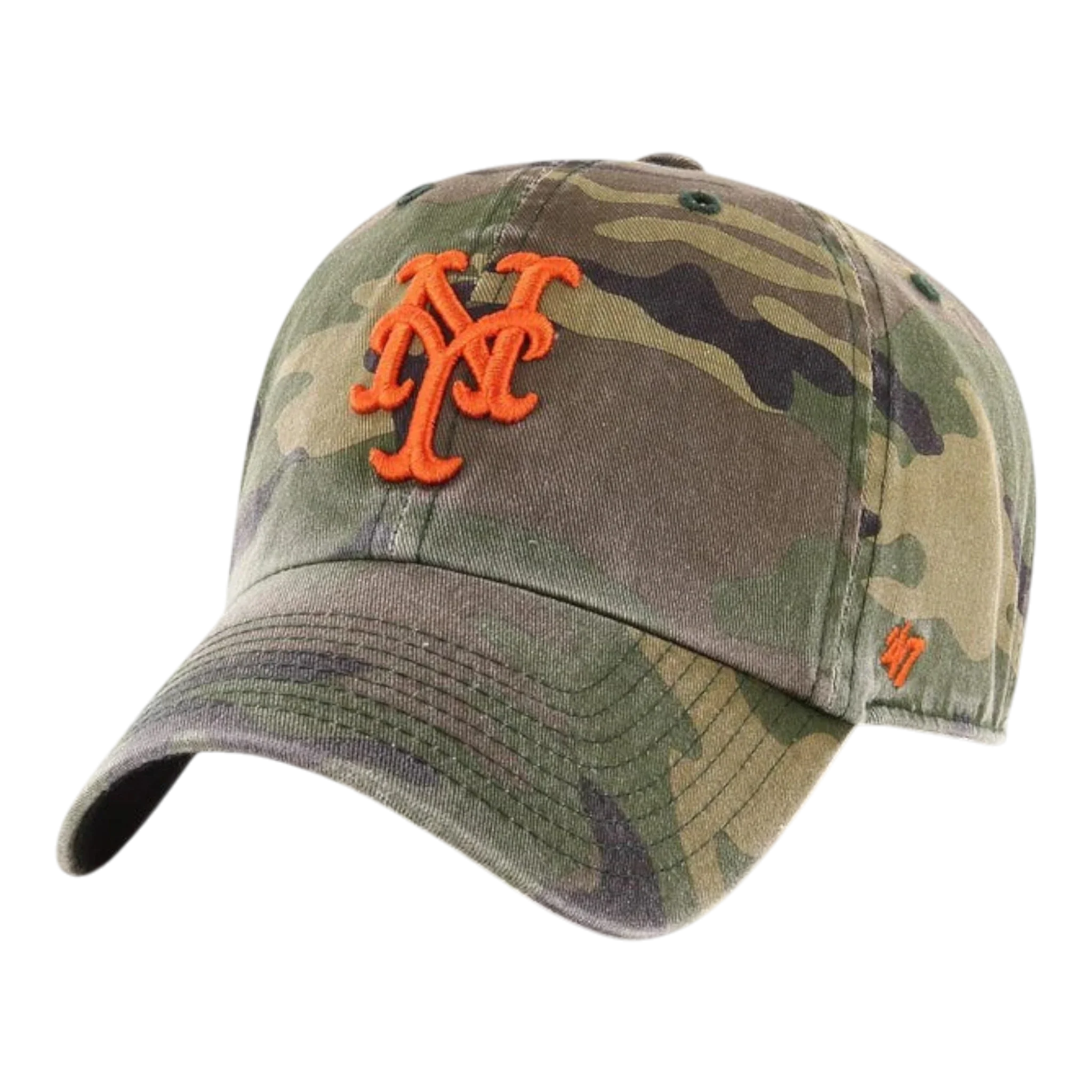 47 Brand Clean Up New York Mets Strapback Hat — Camo Adjustable Cap