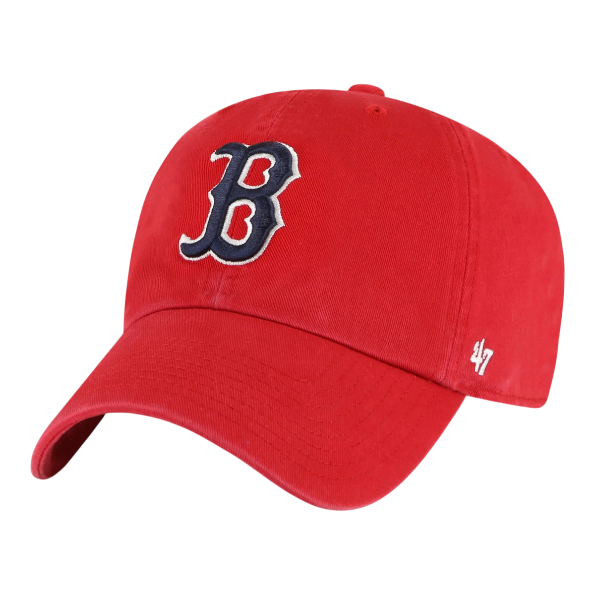 47 Brand Clean Up Boston Red Sox Strapback Hat — Red Adjustable Cap – product view 1