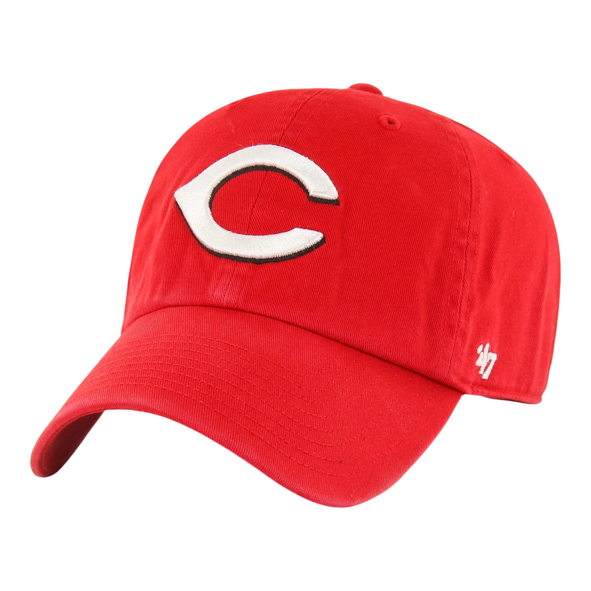 47 Brand Clean Up Cincinnati Reds Strapback Hat — Red Adjustable Cap – product view 1