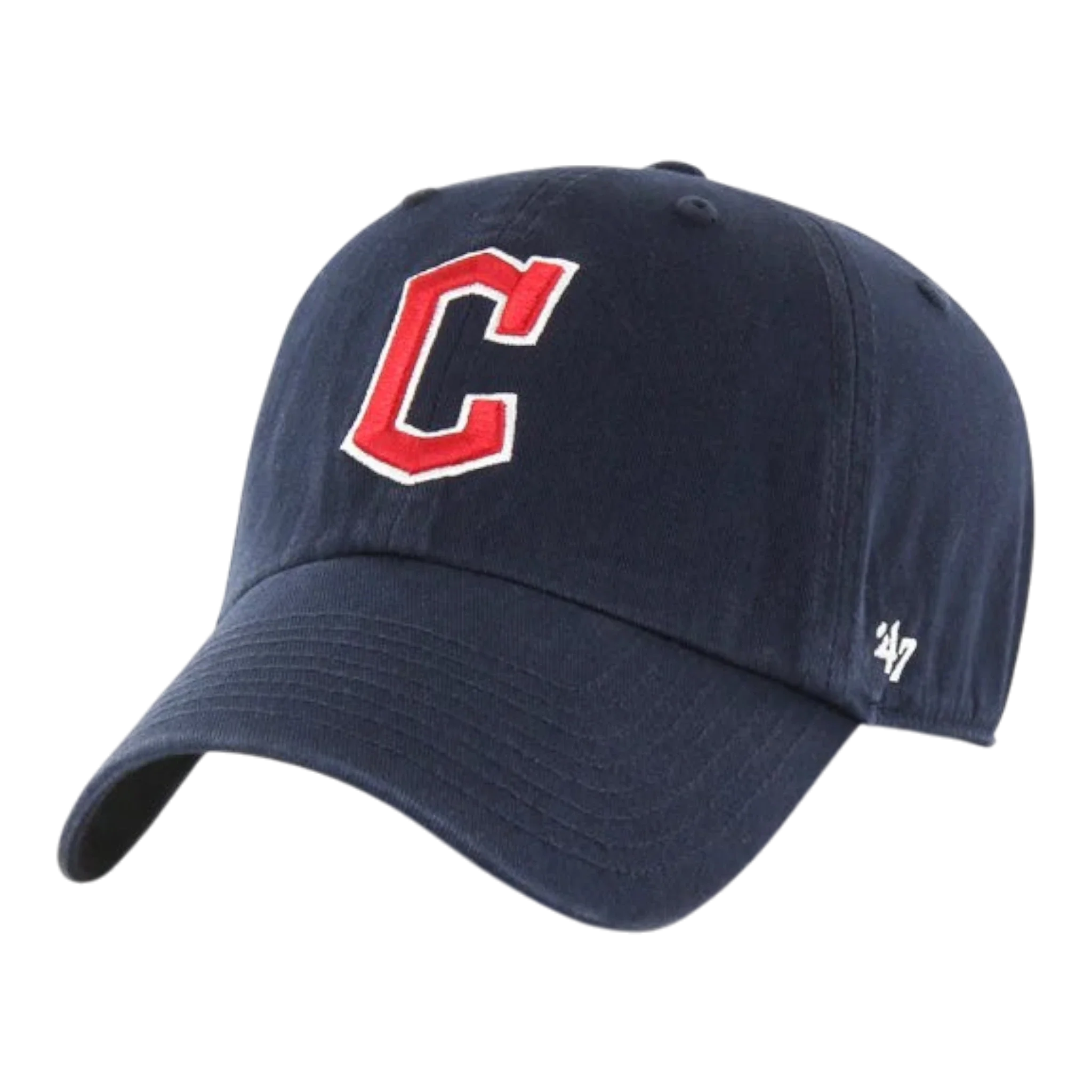47 Brand Clean Up Cleveland Guardians Strapback Hat — Navy Adjustable Cap