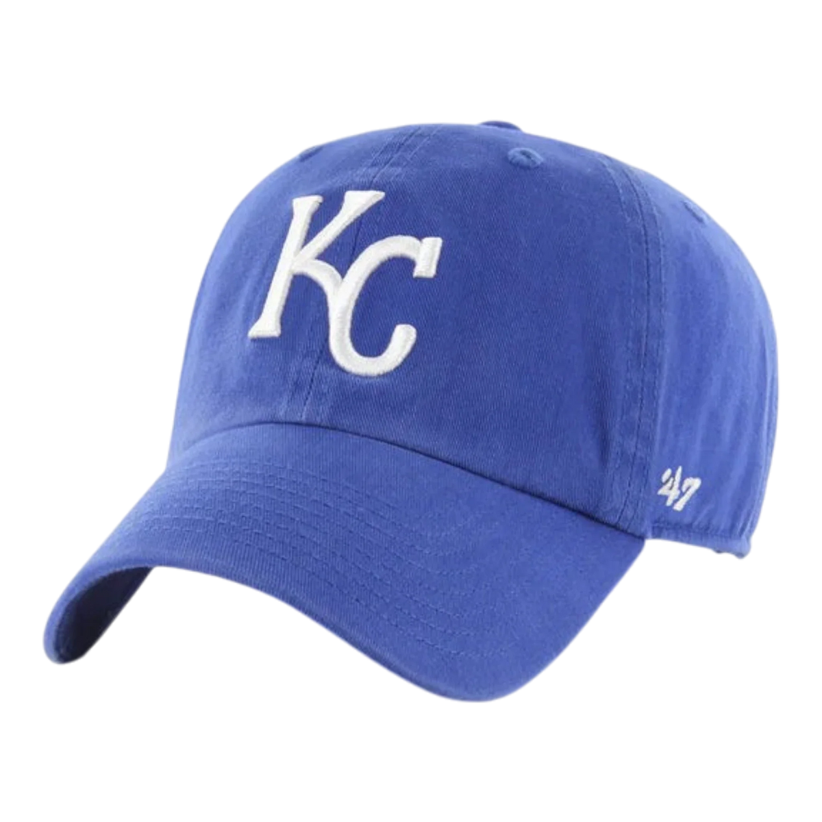 47 Brand Clean Up Kansas City Royals Strapback Hat — Royal Blue Adjustable Cap – product view 1